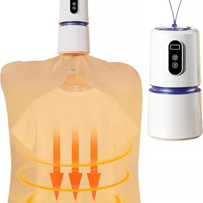 Portable Clothes Dryer with Timer, Portable Dryer with 360° Hot Air Technology & Dry Bag, Quiet Operation Mini Laundry Dryers, 30-240 Min Timer, for Travel, Apartment, RV, Dorm