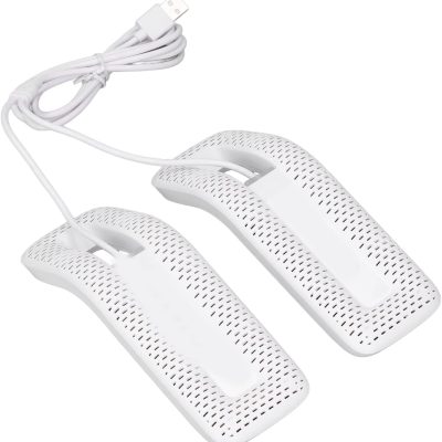 Shoe Dryer and Deodorizer, Portable USB Electric Boot Glove Warmer with Gentle Balanced Heating Fast Drying for Sneakers Boots Socks Compact for Travel Gym Home Jewelry Box