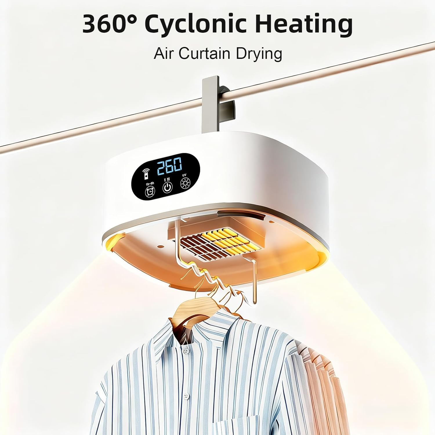 Portable Clothes Dryer, Compact & Foldable Electric Drying Machine for Home, Travel & RV, with Remote Control and Carry Bag - Image 2