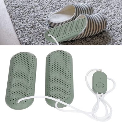 Household Shoe Dryer, Portable USB Shoe Dryer Boot Dryer Shoes Warmer Shoes Drying Device with Timer Adult Deodorizing Boot Shoes Dryer (Green Aluminum Alloy)